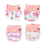 4 Pcs Baby Cloth Diapers Adjustable Washable Reusable Diapers for Baby Girls and Boys