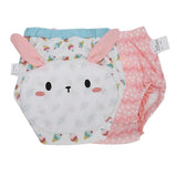 Learning Pants Cartoon Patch Cloth Diapers Baby Toilet Training Washable Nappy (2pcs/Set)Bunny 110