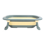 Collapsible Baby Bath Tub with Drainage Hole Space Saving Multifunctional Anti Slip Foldable Infant Bathtub Green