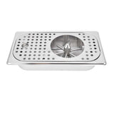 Stainless Steel Glass Rinser Bar Glass Cup Washer Auto Rotation Cup Cleaner for Coffee Shop for Hotel Bar Coffee Milk Tea Cup(B)