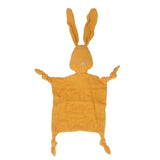 Baby Stuffed Bunny Security Blanket Double Layer Yarn High Absorption Appease Toy Soft Security Blanket Yellow