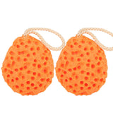 2 Pcs Baby Infant Bath Sponge Rub Body Soft Bath Scrubber Child Shower Foaming Bath BallOrange