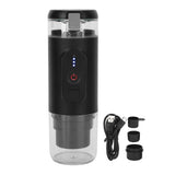Portable Coffee Maker Travel Coffee Machine Compatible with Capsule and Ground USB Charging for Outdoor Car Office