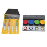 Watchmakers Oil Cup Holders Ceramic Aluminum Alloy 4pcs Oil Dish Watch Oiler Repair Set with Oil Pen for Organizing