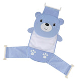 Adjustable Thicken Newborn Baby Bath Seat Support Net Bathtub Sling Shower Mesh Blue Bear
