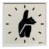Wall Clock Innovative Nordic Style Cute Cat Pattern Silent Prevents Ticking Living Room Wall Clock for Kitchen Bedroom 40x40cm / 15.7x15.7in