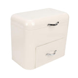 (White) Bread Box Multipurpose Bread Bin Holder for Kitchen Counter Baked Goods Home Black