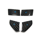 Carbon Fiber Car Steering Wheel Button Sticker For C8 2021-2023