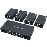 (AU Plug) 60m 1x4 HDMI Splitter POC Distribution Extender Supports 1080P@60Hz