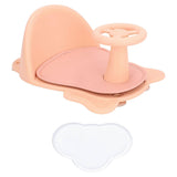 Baby Bathtub Seat Adjustable Bottom Toddler Bath Chair Infant Shower Stool with Non Slip Pad Storage Rack Pink