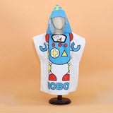 Toddler Bath Towel Cute Soft Hooded Absorbent Quick Dry Cotton Unisex Kids Hooded Towel for Home Astronaut 60x120cm