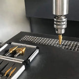 6pcs 1/4 3/8 Inch HSS Straight Groove Steps Drill Bit Titanium Coated Wood Metal Hole Cutting Core Drilling Tools Set Drill Bits