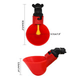 6pcs Chicken Quail Nipple Water Drinker Bowl Bird Drinking Fountains Drinker Cups for Chicken Flock Automatic Poultry Supplies