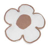 Flower Plush Throw Pillow 60cm Multifunctional Flower Shaped Plush Throw Pillow for Home White