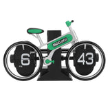 Bicycle Flip Clock Creative Automatic Flip Down Clock Desktop Stress Relief Toys for Home Office 12 Hours Mode Green