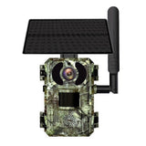 4G Sim Card LTE Cellular 4W Solar 7800MAh Battery Hunting Trail Motion Activated Night Vision 4MP IP66 Camera(EU) js