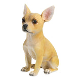 (Yellow) Dog Statue Crafts Home Decoration Resin Ornament for Shelf Farmhouse Desktop Black