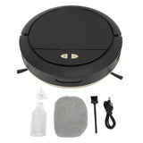 Robot Vacuum Cleaner Automatic APP Control Smart Sweeping Robot with 100ml Water Tank 7.4V Black