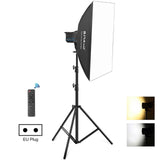 (EU Plug) PULUZ 120W Photo Studio Strobe Flash Light Kit with Softbox Reflector & Tripod