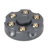 Metal ADHD Fingertip Rotating Toy Anxiety Stress Relief Brass Aluminum Alloy Hand Rotating Toy for ADD Gray