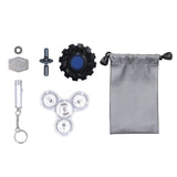 Luminous Fingertip Rotating Toy Stress Reduction and Anxiety Relief Cool Hand Rotating Toy for Kids Adults Black