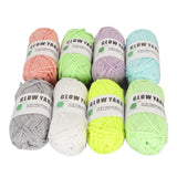 8pcs Glow Yarn Multicolor Knitting Luminous Craft Yarn for Beginner DIY Crocheting Craft 50m