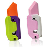3D Printing Gravity Knife Toy Anxiety Stress Relief Plastic Portable Knife Sensory Toy for Adults Green and Pink