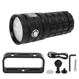 Diving Flashlight Super Bright Flashlight 18000LM Aluminum Alloy IPX8 Waterproof Underwater Dive Torch