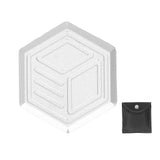 Metal Slider Haptic Coin Toy Hexagonal Shaped Stress Relief Fingertip Push Slider Toy for Kids Adults Silver