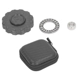 Gear Coin Slider Toy Round Gear Metal Push Slider Fingertip Rotating Stainless Steel Reduce Stress Decompression Toy Black