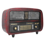 Vintage Radio Model Red Handmade Desktop Radio Ornament Home Artistic Decoration