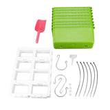 Vertical Wall Planter PP ABS Wall Mounted Hanging Raised Flower Beds for Balcony Patio Fence Porch Gardening Light Green