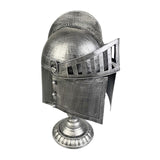 (Silver) Roman Helmet with Folding Face Cover Home Decoration for Ideal Gift Role Play Gold
