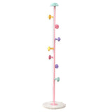 Stand Hanger Rack Metal 7 Hooks Removable Houseware Standing Coat Hanger for Bedroom Fairy Pink 167cm