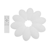 LED Ceiling Light PE Iron Dimmable Flower Shaped Modern Flush Mount Ceiling Lamp Fixture with APP Remote Control for Bedroom Living Room