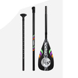 Paddles Boat Oars for Outdoor Ribbed Blade Boat Paddleboard Water Sports Black