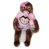 Monkey Doll Reborn Soft Lifelike Look Real Funny 50cm for Kids Birthday Gift