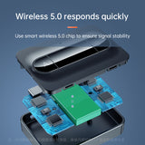 Bluetooth 5.0 Audio Receiver Transmitter 3.5MM AUX Jack Music Wireless Adapters Connect Two Devices Support Type-C Charging