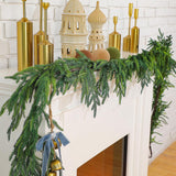 1.8m/2.7m Christmas Wreath Rattan Artificial Soft Pines Needle Garlands Lightweight Easy Hanging Decoration For Home Bedroom