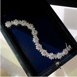 Women's Fashion Full Diamond Flower Bracelet