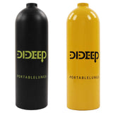 DIDEEP Diving Tank Equipment 2L Oxygen Cylinder Diving Goggle Shoulder Strap Kit Black Head Diving Device for Novices