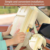 Multifunctional Steering Wheel Cute Cartoon Seat Back Hanging Car Folding Table Storage Bag Accessories