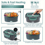 Electric tray with adult food heater, VIES self heating cooling tray, car and truck travel, 50.72 ounces