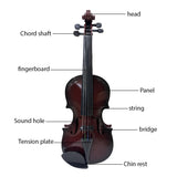 Simulated Music Practice for Beginners Violin Kit Musical Instrument Exquisite Workmanship Performance Props