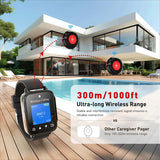 1000+Feet Long Range IP67 Caregiver Pager restaurant Pagers call Button Waterproolert Call Buttons for Waiter