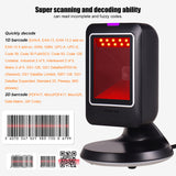 MP6300Y 1D/2D/QR Omnidirectional Barcode Scanner USB Wired Bar Code Reader CMOS Image Hand-Free for Supermarket Bootore Retail