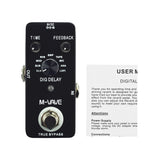 M-VAVE DIG DELAY Digital Guitar Effect Pedal with 9 Delay Effects True Bypass Full Metal Shell