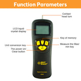 Digital Tachometer Rotational Contact Motor RPM Meter 0.05~19999.9m/min 0.5~19999RPM Speed Measuring Tester AR