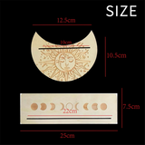 Moon Shaped Stand Tarot Card Wooden Base Bracket Rectangular Display Stand,B