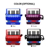 Kids Children 17-Key 8 Bass Mini Small Accordion Educational Musical Instrument for Beginner Birthday New Years Gift